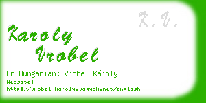 karoly vrobel business card